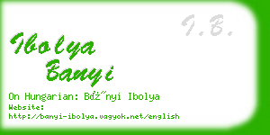 ibolya banyi business card